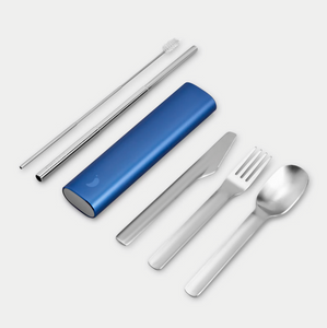 Chillys Cutlery Set - Whale Blue