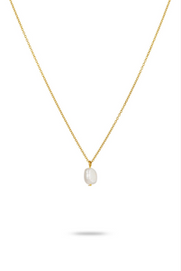 One & Eight Pearl Gold Necklace