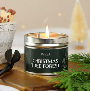 Pintail Christmas Tree Forest Candle Tin