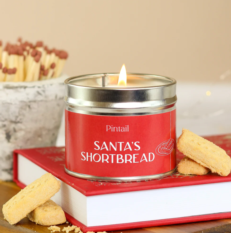 Pintail Santas Shortbread Candle Tin