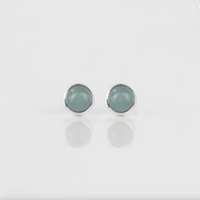 Load image into Gallery viewer, Alison Moore Aquamarine Gemstone Studs - 4mm
