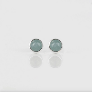 Alison Moore Aquamarine Gemstone Studs - 4mm