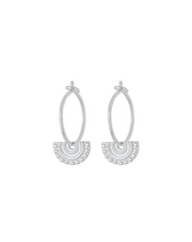 Load image into Gallery viewer, One &amp; Eight Silver Delphi Earrings
