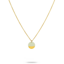 Load image into Gallery viewer, One &amp; Eight Porcelain Pistachio Gold Necklace
