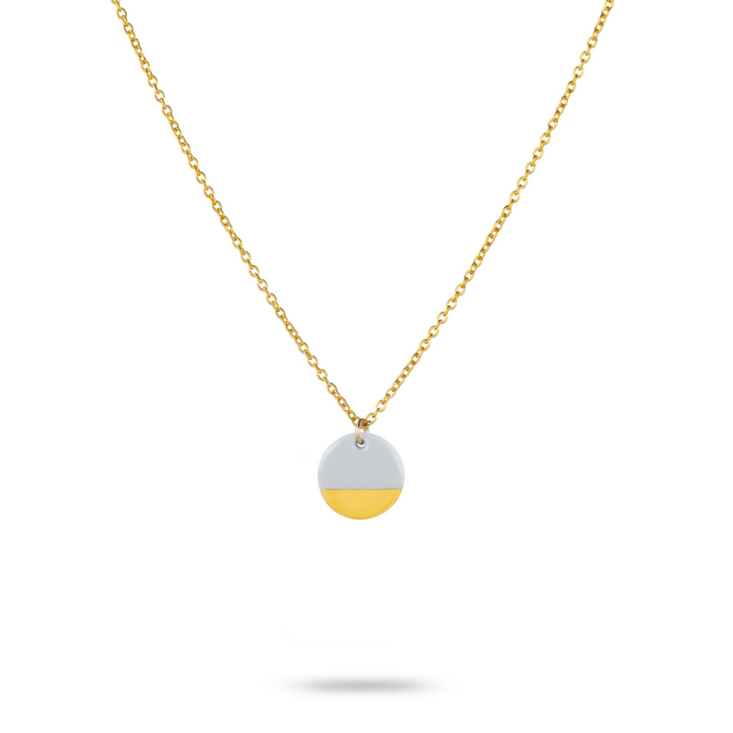 One & Eight Porcelain Dove Gold Necklace